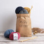 Slogan Tote Bag Easy Knitting Kit, thumbnail 10 of 10