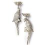 Pair Of Silver Parrot Wall Scones, thumbnail 1 of 3