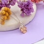 Sterling Silver Birth Flower And Initial Necklaces, thumbnail 12 of 12