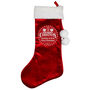 Personalised Christmas Wishes Luxury Red Stocking, thumbnail 2 of 3