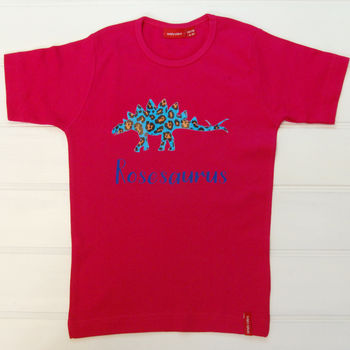 Personalised Animal Print Dinosaur T Shirt, 2 of 12