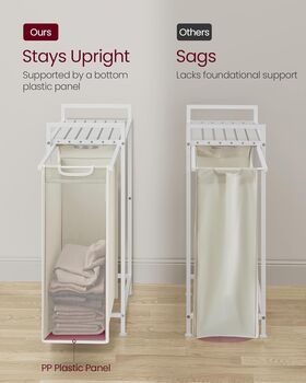 Laundry Basket Laundry Hamper Single Compartment, 6 of 9