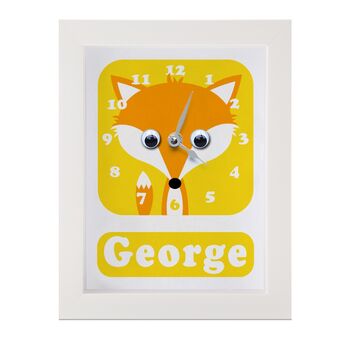 Personalised Children's Fox Clock, 9 of 10