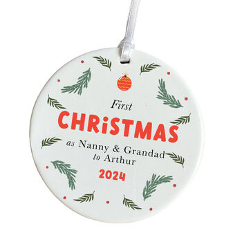 Christmas Ceramic Ornament As Nanny And Grandad, 2 of 7