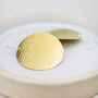 Sterling Silver And Brass Large Circle Textured Disc Earrings, thumbnail 1 of 3