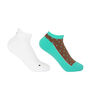 Polka Ocean And Organic White Women's Trainer Socks, thumbnail 1 of 7