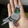 Embroidered Iron On Pigeon Patch, thumbnail 2 of 7