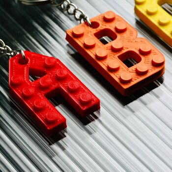 Tiny Lego Style Letter Keyring, 6 of 10