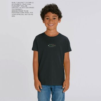 Dual Flag 100% Organic Cotton Kid’s T Shirt, 2 of 7