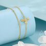 Sterling Silver Bumble Bee Double Layer Bracelet, thumbnail 5 of 11