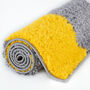 The Rugs Geometric Shaggy Rug Yellow Checkered Rug, thumbnail 12 of 12