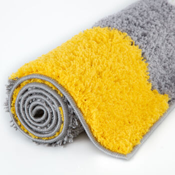 The Rugs Geometric Shaggy Rug Yellow Checkered Rug, 12 of 12