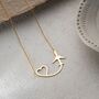Wanderlust Journey Heart Airplane Necklace, thumbnail 1 of 9