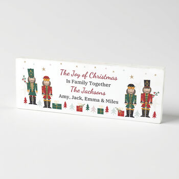 Personalised Christmas Nutcracker Wooden Mantel Decorat, 2 of 5