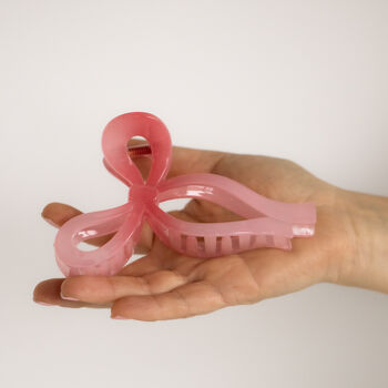 Pink Bow Hair Claw Clip, 6 of 7