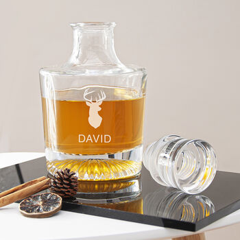 Personalised Luxury Stag Round Decanter, 3 of 3