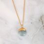 The Orb Aquamarine March Birthstone Necklace, Gold, thumbnail 6 of 8