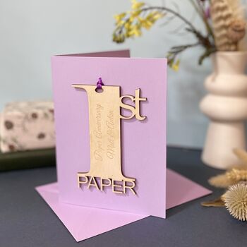 Personalised 1st Paper Meaning Anniversary Card, 8 of 10