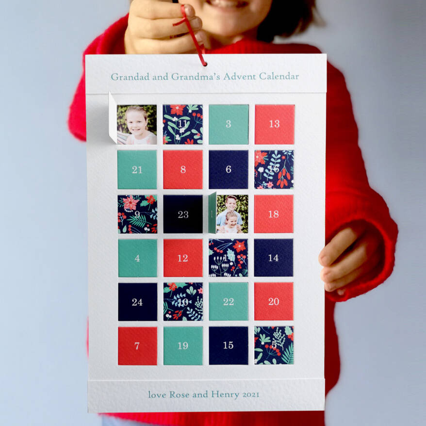 Personalised Photo Advent Calendar For Grandparents, 1 of 7