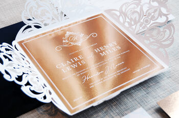Luxury Foiled Wedding Invitation, 3 of 7