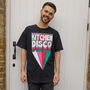Kitchen Disco Men's Retro Slogan T Shirt In Black, thumbnail 3 of 4