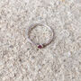 Raw Stone Silver Stacking Ring: Ruby, thumbnail 9 of 11
