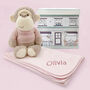 Personalised Morris Monkey Soft Toy With Snuggle Wrap, thumbnail 1 of 10