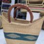 Natural And Green Handwoven Market Basket, thumbnail 6 of 6