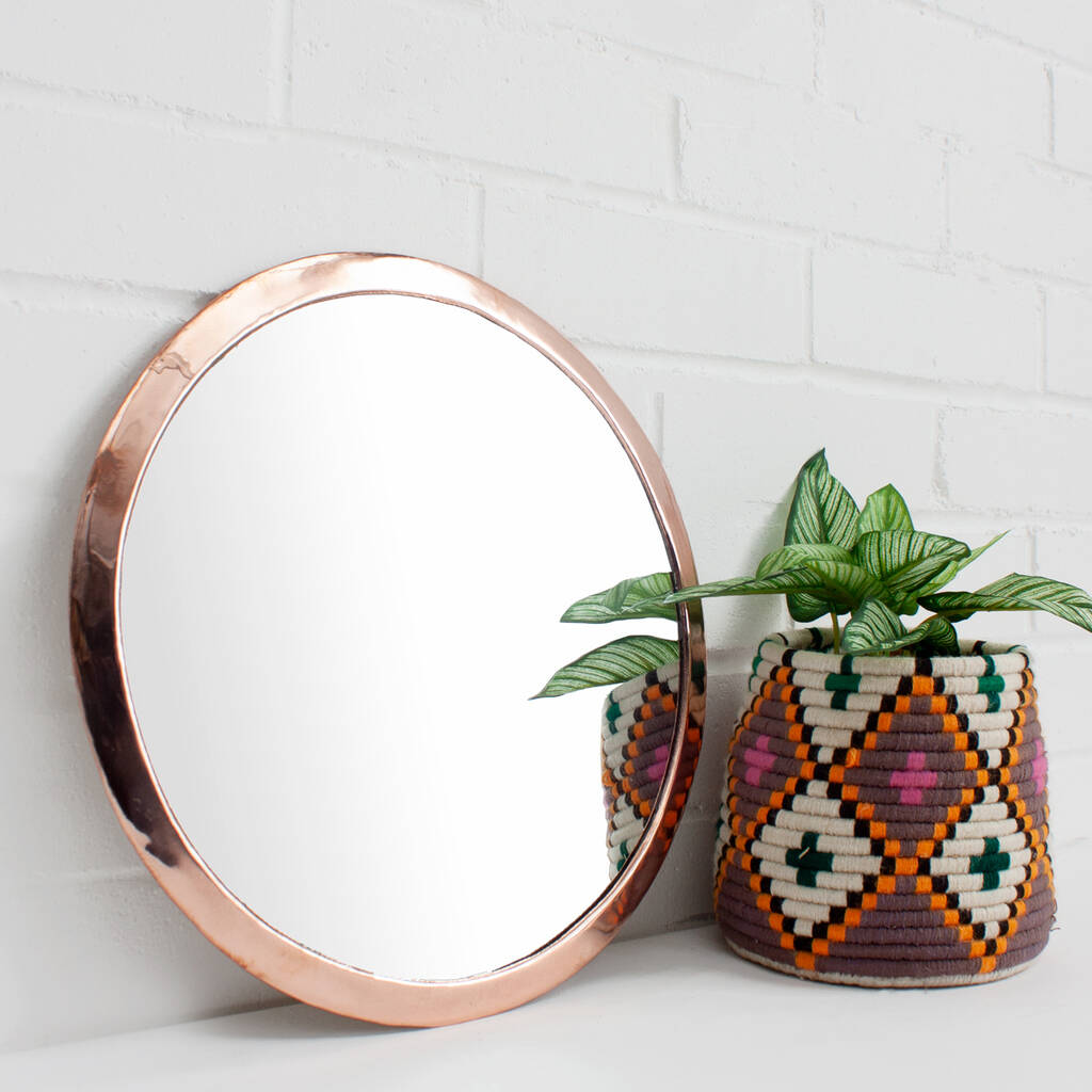 Round Rose Gold Mirror By Idyll Home