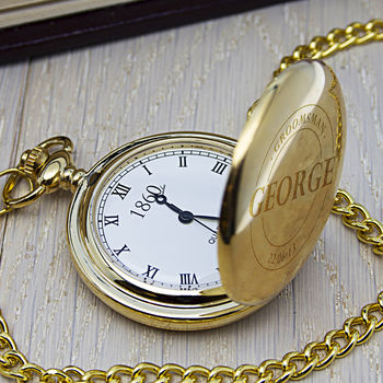 Personalised Wedding Party Pocket Watch, 2 of 3