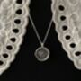 Forget Me Not Sterling Silver Wax Seal Pendant Necklace, thumbnail 4 of 4