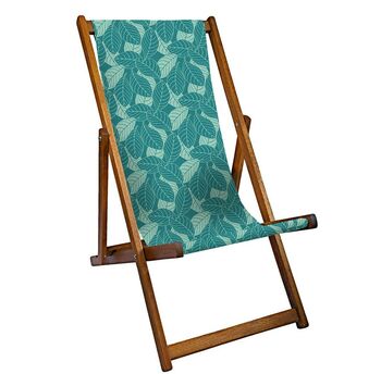 Panama Palm Leafy Printed Deckchair, 7 of 9