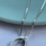 Infinity Solid Silver O Necklace, thumbnail 2 of 3