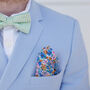 Mens Summer Mix Floral Pocket Square, thumbnail 1 of 9