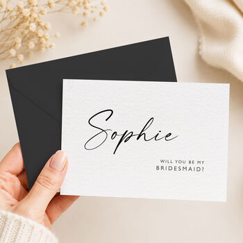 Bridesmaid Proposal Card Black And White, 12 of 12