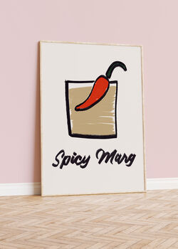 Minimalist Spicy Margs Kitchen Print, 3 of 3