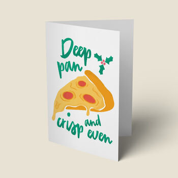 'Deep Pan' Pizza Christmas Card, 2 of 6