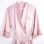 Personalised Bride To Be Wedding Robe Pink, thumbnail 3 of 5