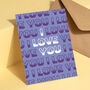 I Love You Greeting Card Purple, thumbnail 1 of 3