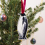 Personalised Wooden Penguin Christmas Decoration, thumbnail 3 of 6