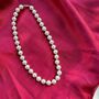 Large Ivory Lightweight Round Pearl Statement Choker Necklace, thumbnail 3 of 5