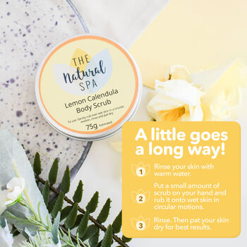Lemon Calendula Body Scrub | Natural Sugar Scrub, 5 of 9