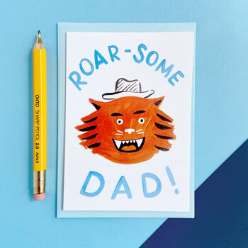 'Roarsome Dad' Fathers Day Card, 2 of 3