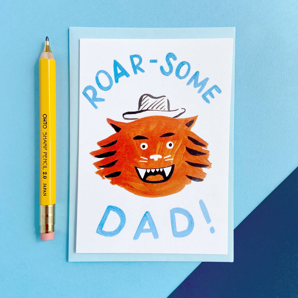 'Roarsome Dad' Fathers Day Card By Ickaprint