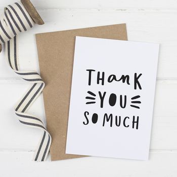 Thank You So Much Card Pack By Russet And Gray | notonthehighstreet.com