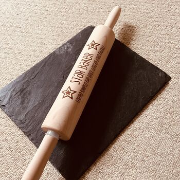 Personalised Star Baker Rolling Pin, 4 of 7