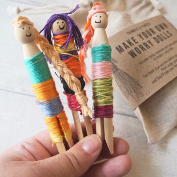 Make Your Own Worry Dolls Craft Kit, 3 of 9