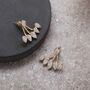 Crystal Encrusted Petal Ear Jacket Earrings, thumbnail 1 of 4