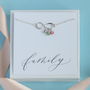 Family Birthstone Infinity Charm Bracelet, thumbnail 1 of 9