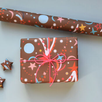 Space Magical Zooming Stars Wrapping Paper, 3 of 8